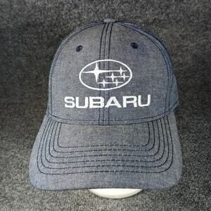 Subaru Hat Cap Embroidered Chambray Baseball Otto Adjustable Strapback Blue OSFM
